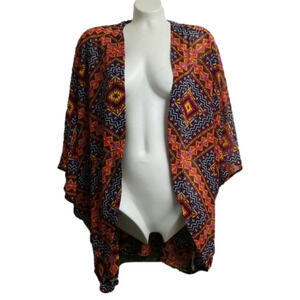 Arizona Open Kimono Coverup Swim Tribal Print